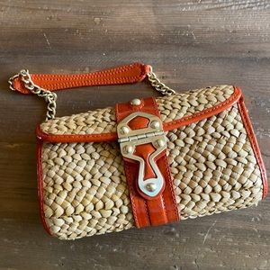 Michael Kors rattan leather purse